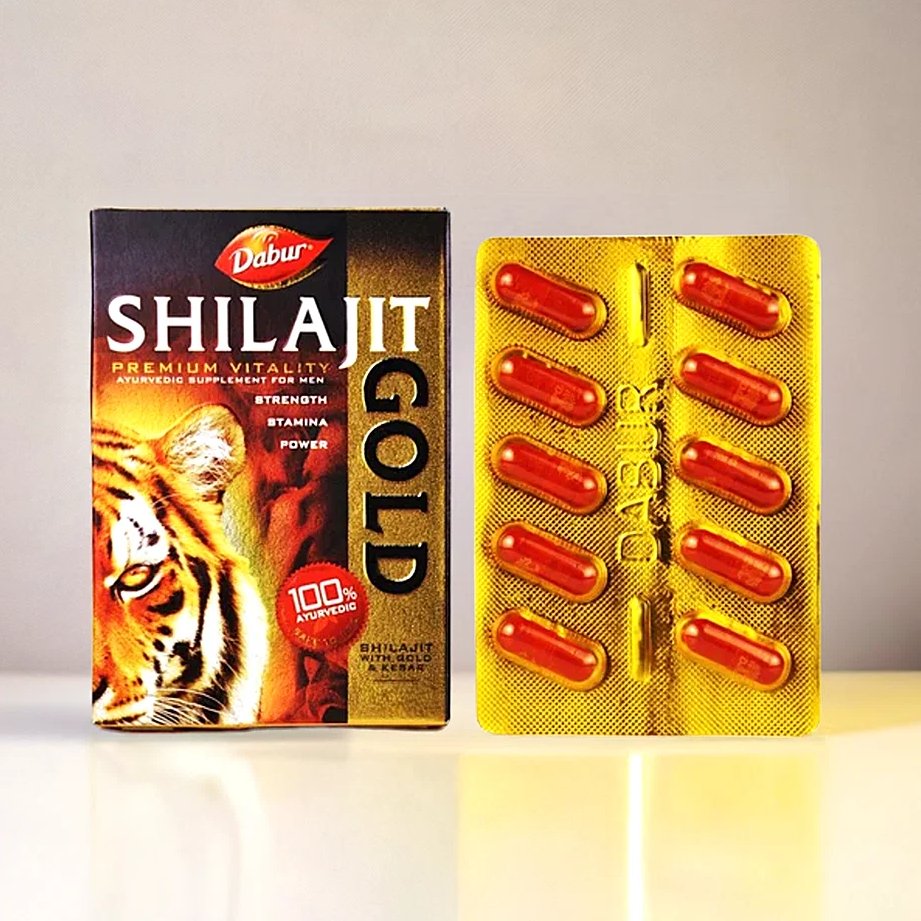 Dabur Shilajit Gold Vitality Capsules Strip Of 10
