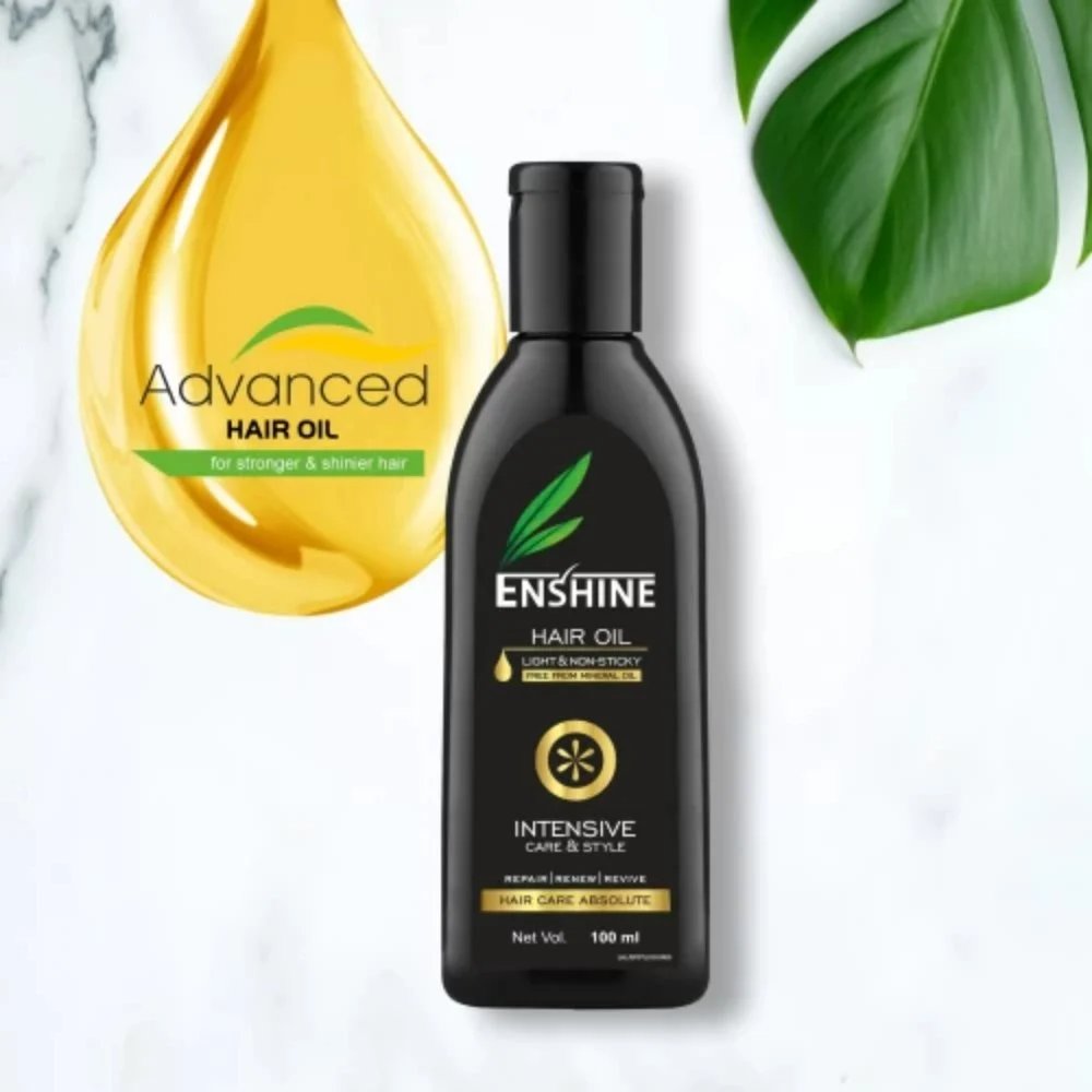 Enshine Beard Growth Oil - 50ml | with Vitamin E, Argan & Almond | Promotes Faster Beard Growth, Adds Shine to Beard & M