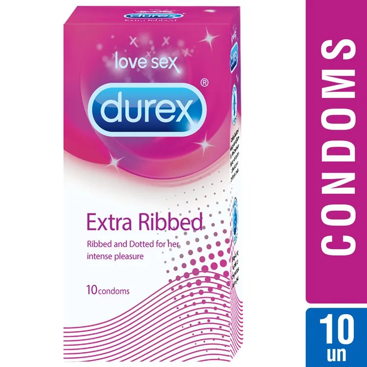 Durex Extra Ribbed - 10 Condoms