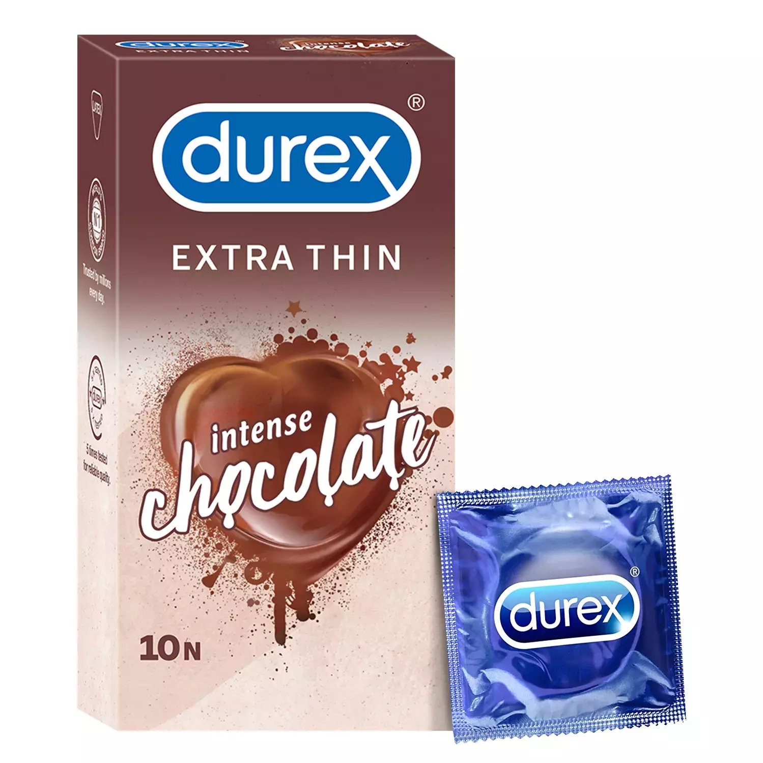 Durex Extra Thin Intense Chocolate Flavoured - 12 Condoms