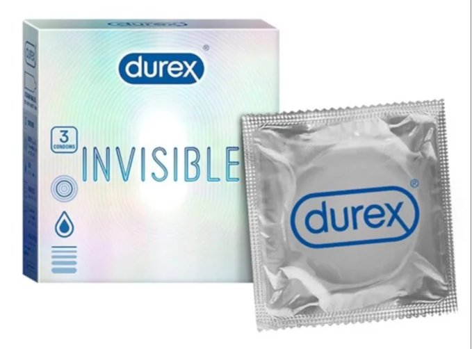 Durex Invisible Super Ultra Thin Condoms for Men – 3s
