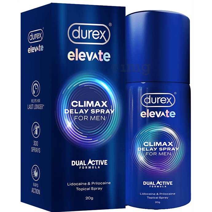 Durex Elevate Climax Delay Spray For Men | Bottle | 20 Gm