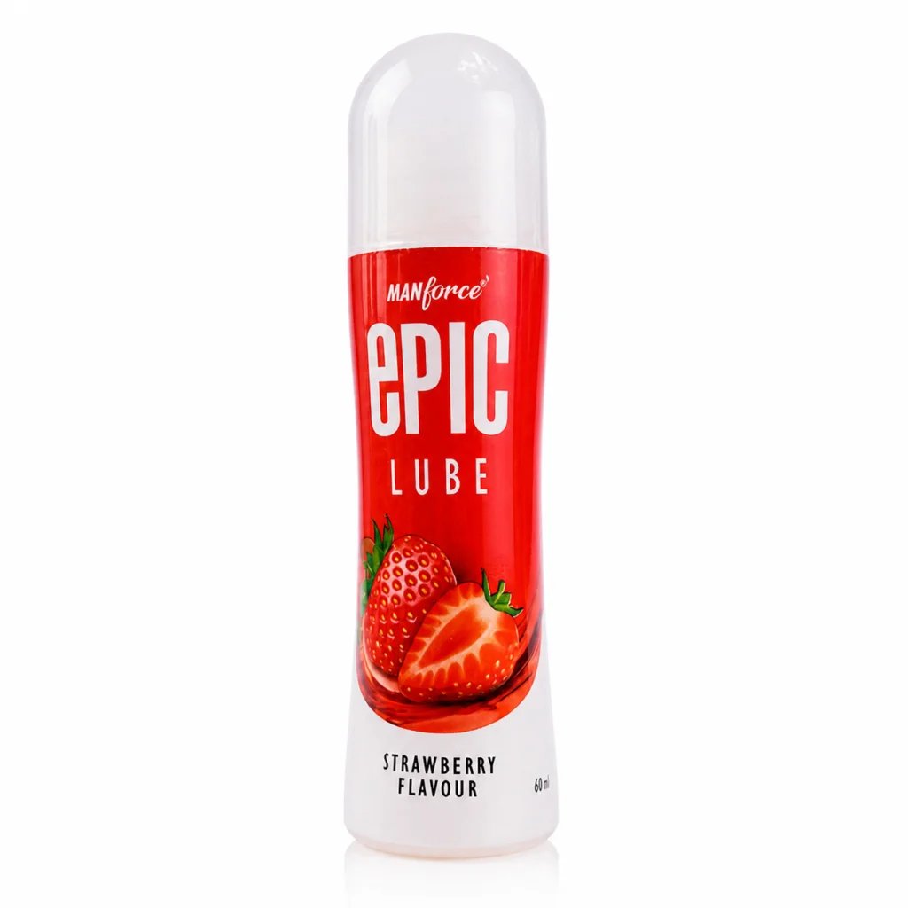 Manforce Epic Lube Strawberry Flavored Lubricating Gel for Men and Women Water Based Skin Friendly