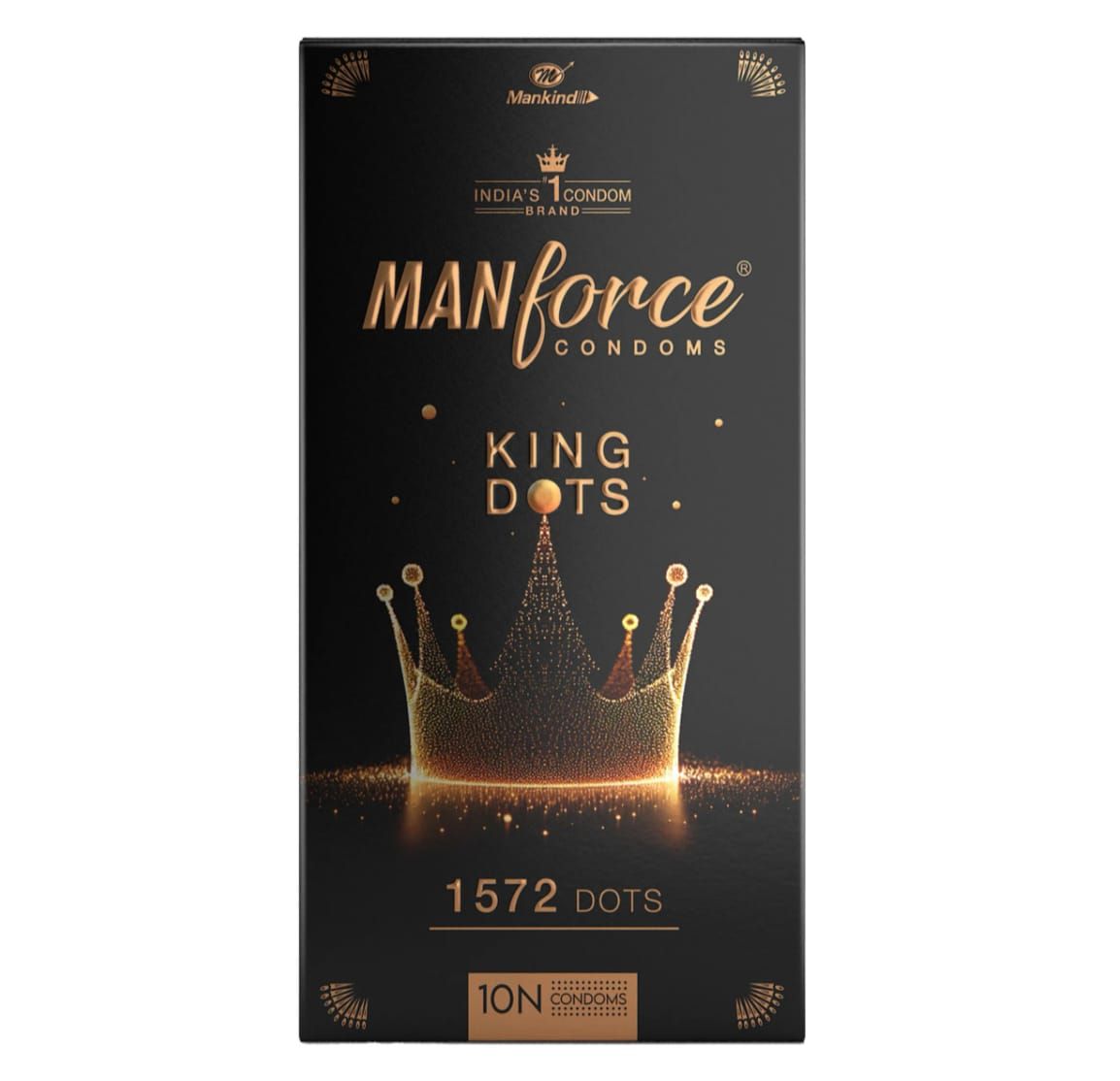 Manforce King Dot | Spiral-Dotted Condom for Enhanced Pleasure 10 Pieces