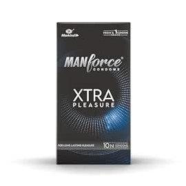 Manforce Xtra Pleasure Climax Delay Dotted Condom 10 Pcs (Pack of 1)