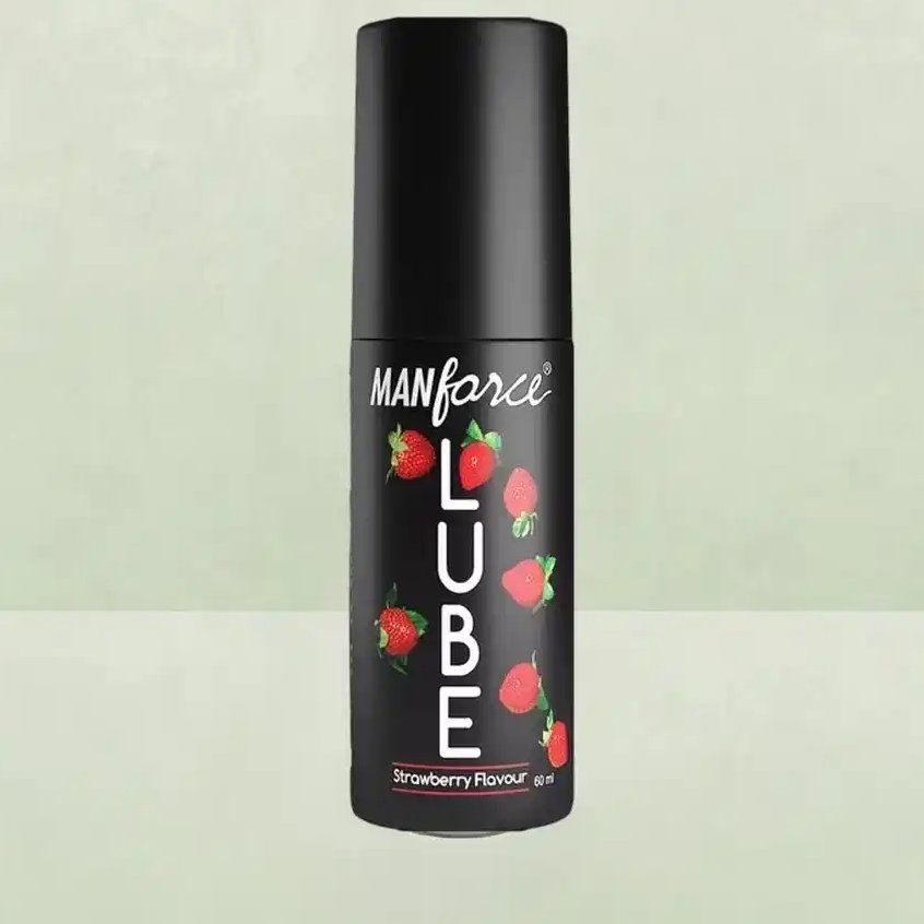 Manforce Lube (Lubrication Gel for Men & Women) Water-Based Gel, Skin-Friendly, Safe to Use with Condoms, Strawberry Flavoured