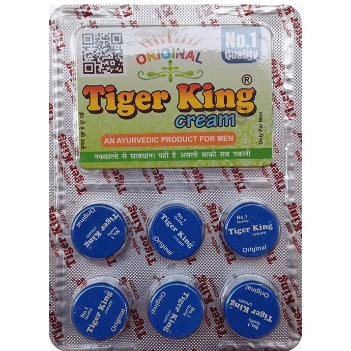 Amritveda Tiger King Cream (Pack Of 6) Blue