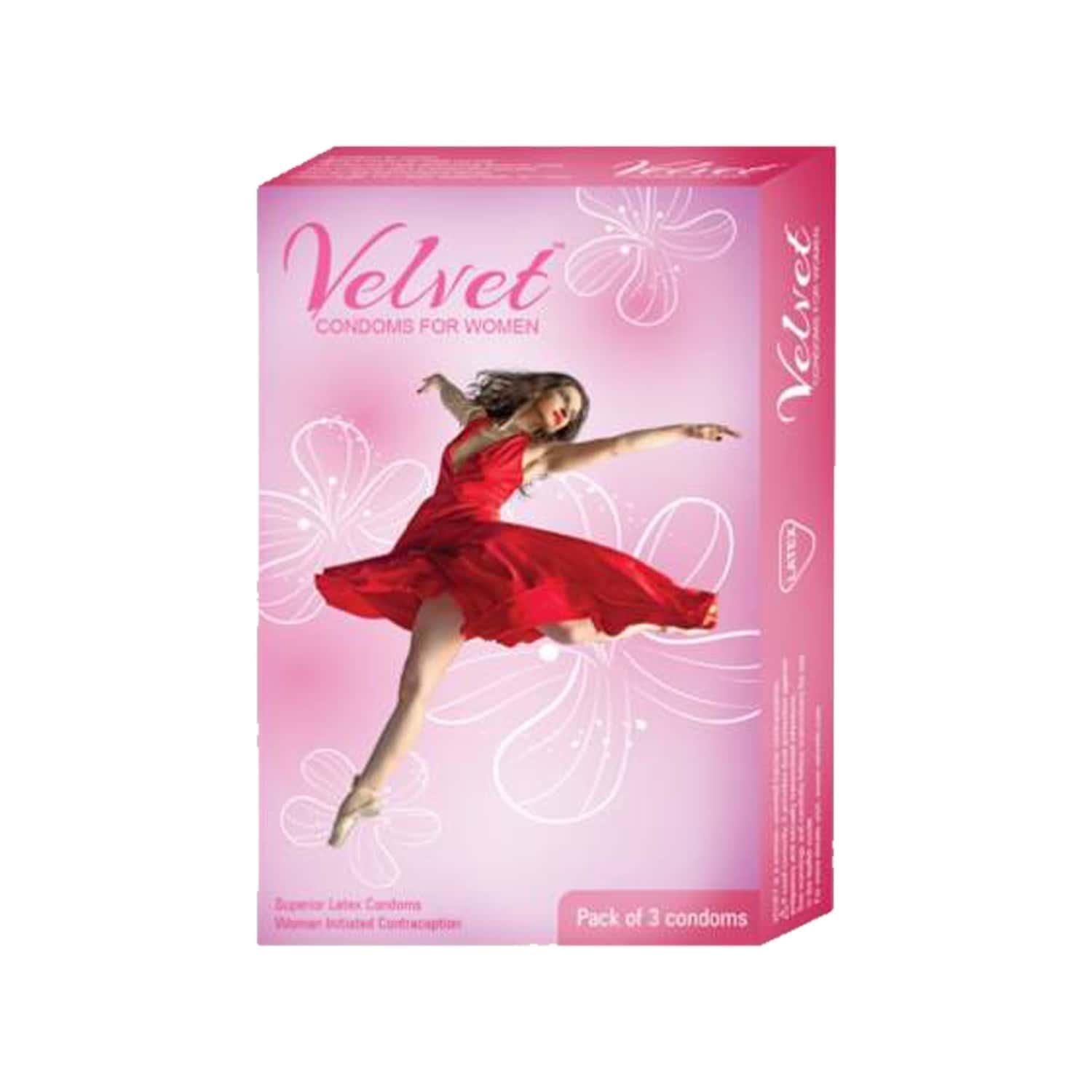 Female Condom Moods Women Condom - Velvet, 3 Piece Pack